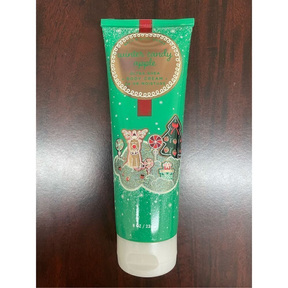 NWT Bath & Body Works Warm Candy Apple Body Cream Size 8 oz